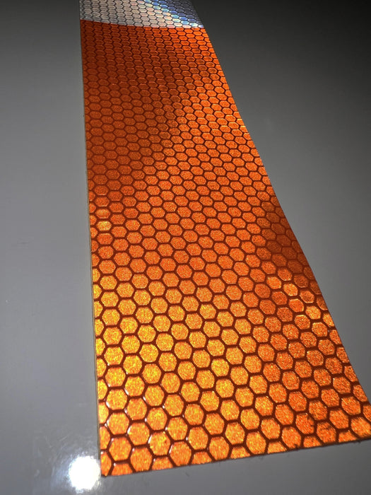 Safety Marker Peel & Stick Highly Reflective Strips Orange White 3 Pack